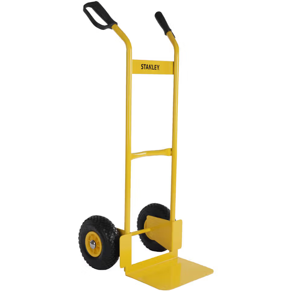 Тележка грузовая STANLEY 200 кг (SXWT-HT522) Дополнительно размер платформы: 35,5х24 см; диаметр больших колес: 260 мм