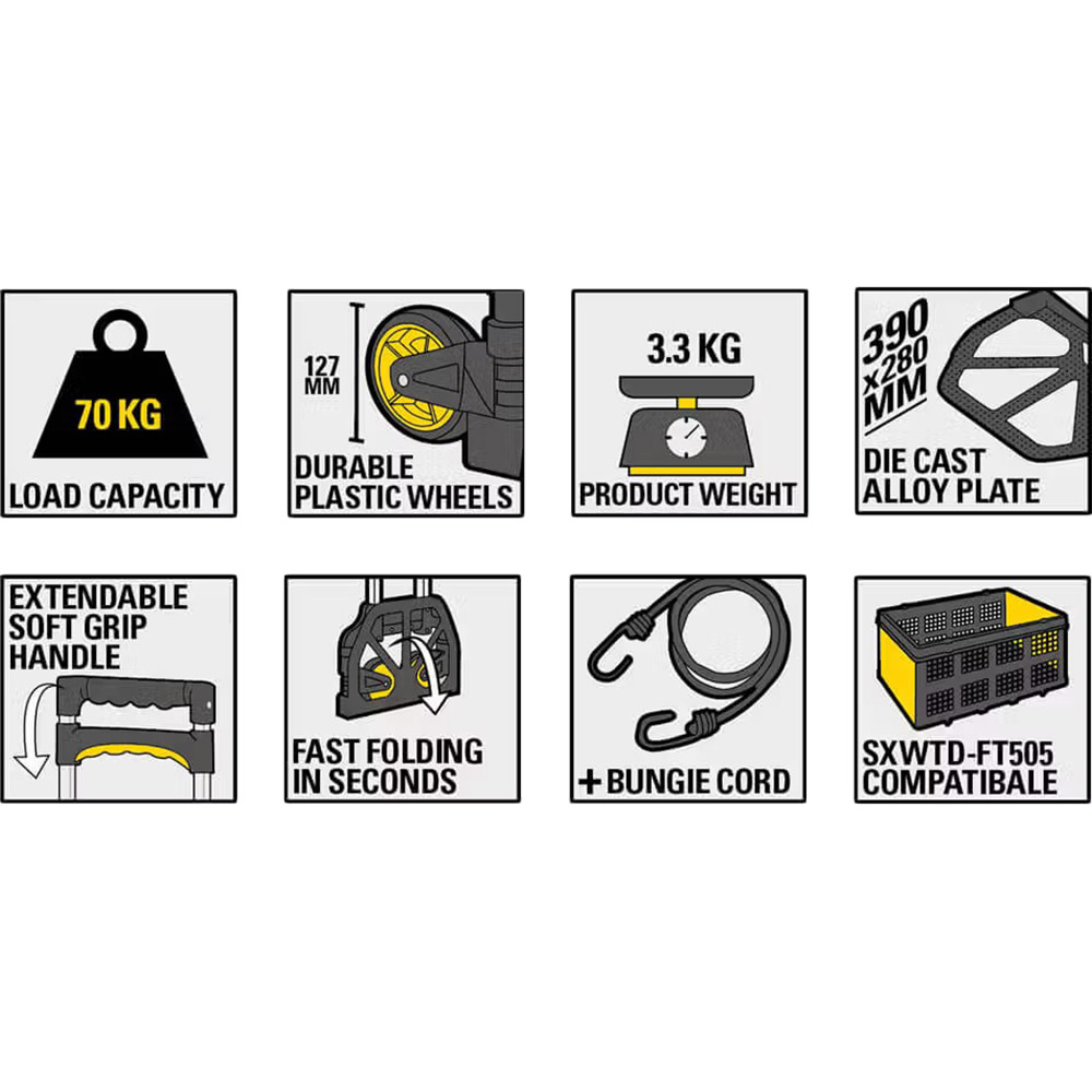 Тележка грузовая STANLEY SXWT-FT501 Оснащение колеса для транспортировки
