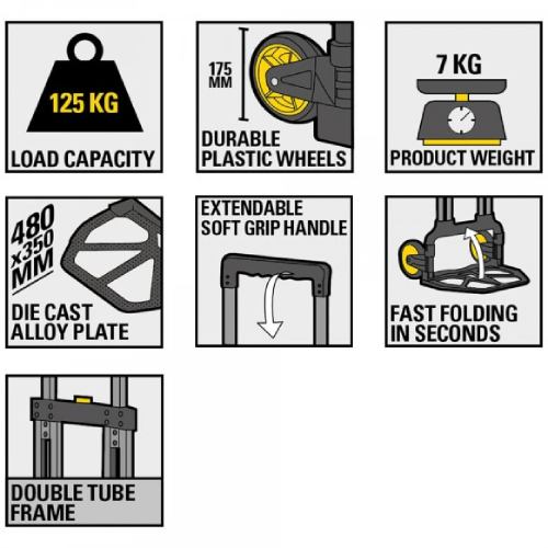 Тележка грузовая STANLEY FatmaxFXWT-706 Оснащение колеса для транспортировки