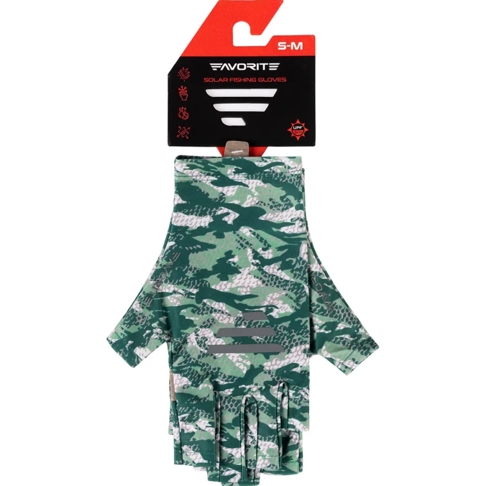 Перчатки FAVORITE Solar Fishing Gloves 5 Cut S/M Green (SFG5C-S/M-Green) Тип напальчники и перчатки