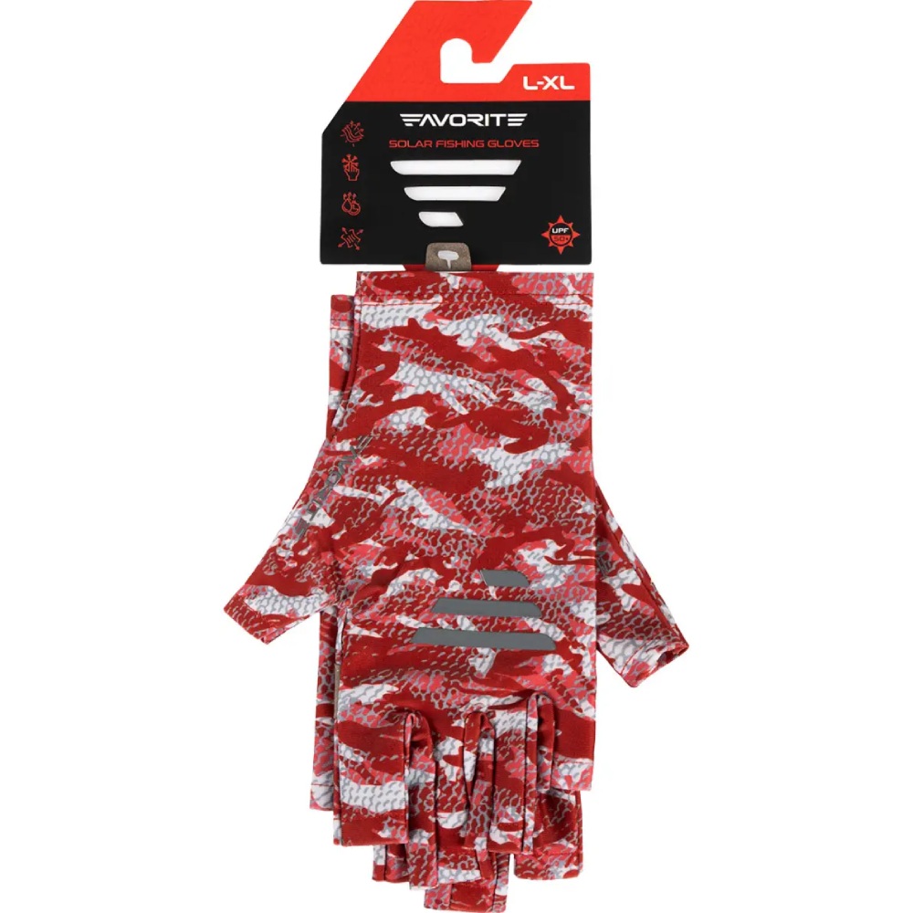 Перчатки FAVORITE Solar Fishing Gloves 5 Cut L/XL Red (SFG5C-L/XL-Red) Тип напальчники и перчатки