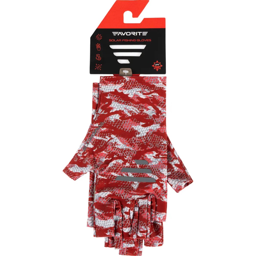 Рукавички FAVORITE Solar Fishing Gloves 5 Cut S/M Red (SFG5C-S/M-Red) Тип напальчники та рукавички