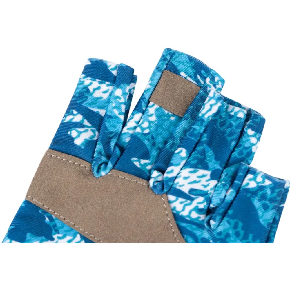 Перчатки FAVORITE Solar Fishing Gloves 5 Cut L/XL White/Blue (SFG5C-L/XL-White) Особенности материал: Cooling polyester с защитой UPF 50+; стойкие к истиранию накладки, предотвращающие скольжение снасти в руках