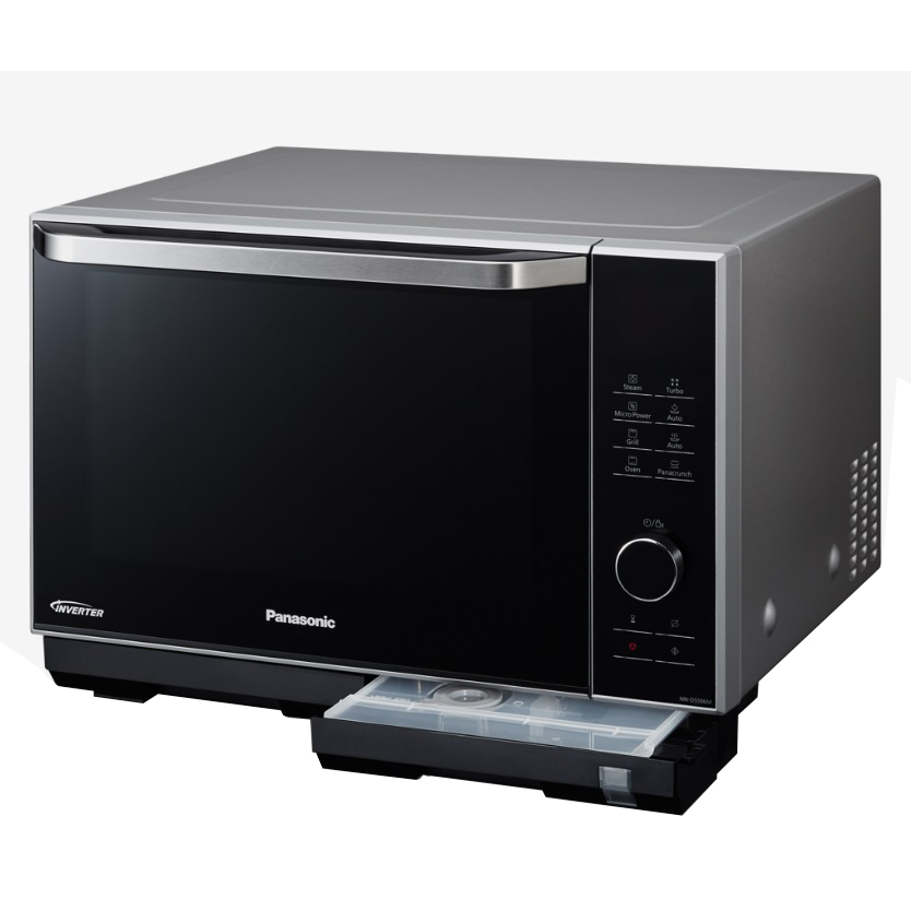 Мікрохвильова піч PANASONIC NN-DS596MZPE Комплектація деко Panacrunch, решітка для гриля, гарантійний талон, інструкція