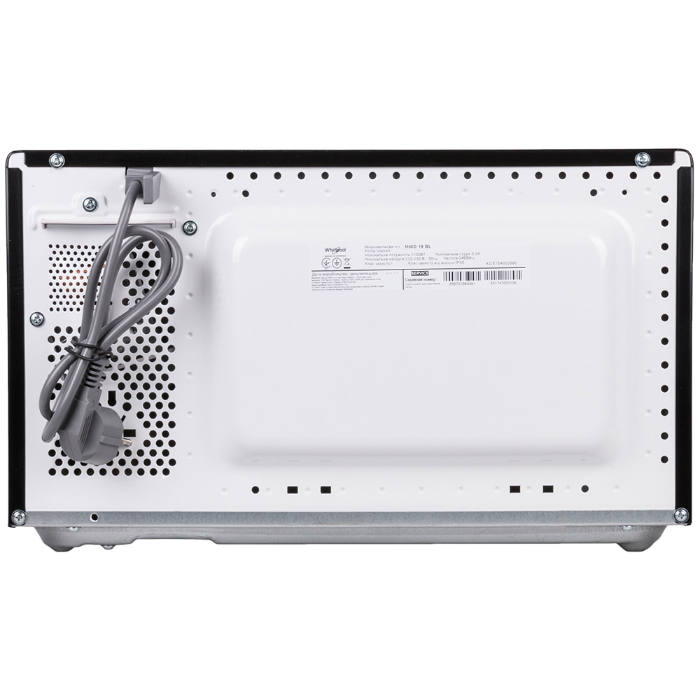 Мікрохвильова піч WHIRLPOOL MWD 19 BL (858701984490) Колір чорний