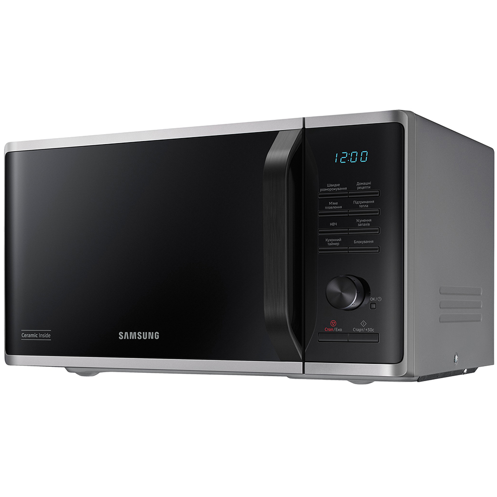 Мікрохвильова піч SAMSUNG MS23K3515AS/UA Комплектація Мікрохвильова піч, Інструкція, Гарантійний талон, Поворотний стіл