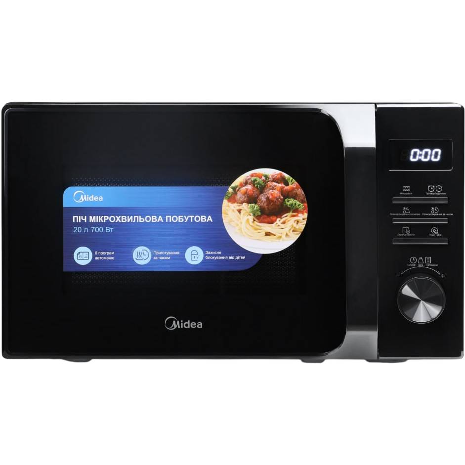 Мікрохвильова піч MIDEA AM720C2MV-B Мікрохвильова піч MIDEA AM720C2MV-B