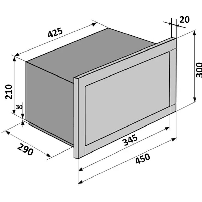 Фото Микроволновая печь VENTOLUX MWBI 15 G BK TC