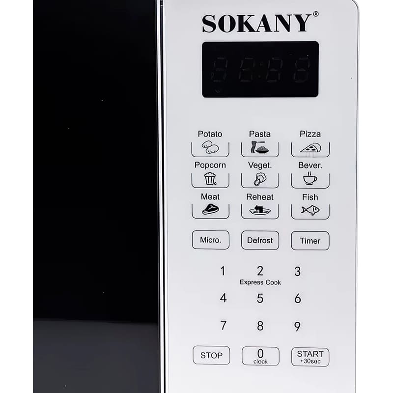 Мікрохвильова піч SOKANY SK-10018 White (LGSK-10018) Колір білий