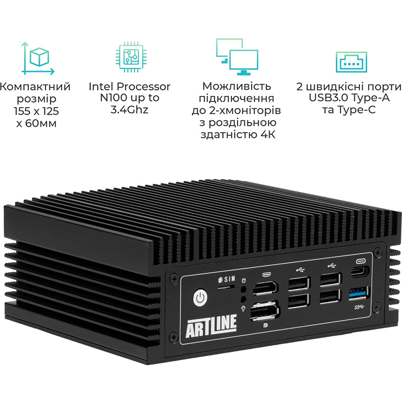 Неттоп ARTLINE Business B14 Windows 11 Pro (B14v26Win) Тип пам'яті DDR4