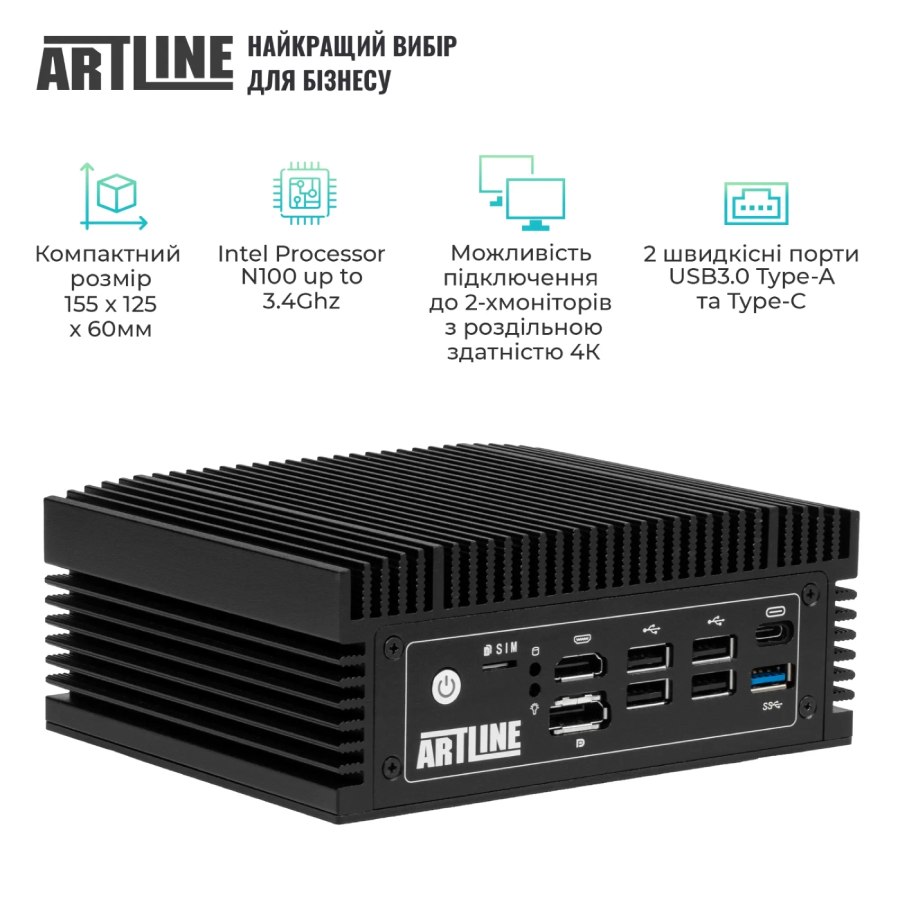 Зовнішній вигляд Неттоп ARTLINE Business B14 (B14v24)