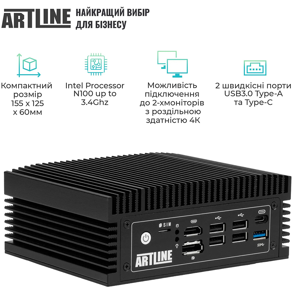 Зовнішній вигляд Неттоп ARTLINE Business B14 (B14v26)