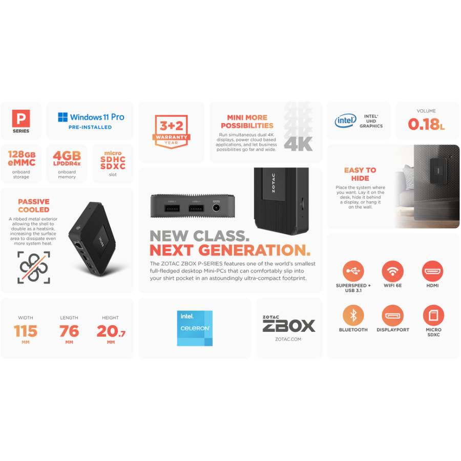 Заказать Неттоп ZOTAC ZBOX PICO (ZBOX-PI336-W5C)