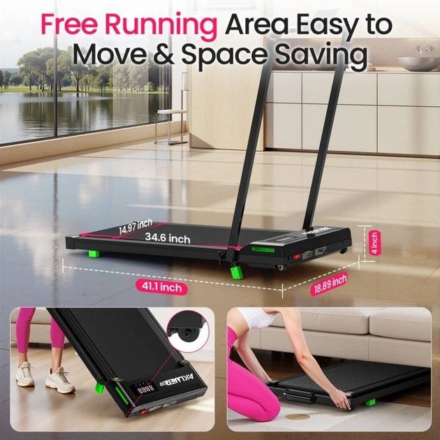 Беговая дорожка AKLUER Walking Pad P03B с поручнем (6978121150178) Максимальная скорость 6