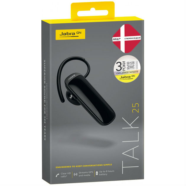 Зовнішній вигляд Bluetooth-гарнітура JABRA Talk 25 (100-92310900-60)