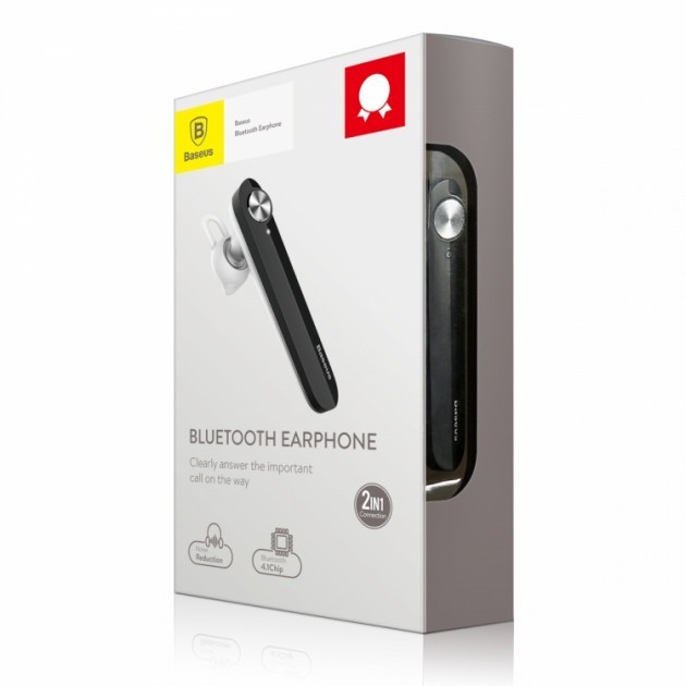 Bluetooth-гарнитура BASEUS A01 Black/Silver (18062) Время работы в режиме разговора 10