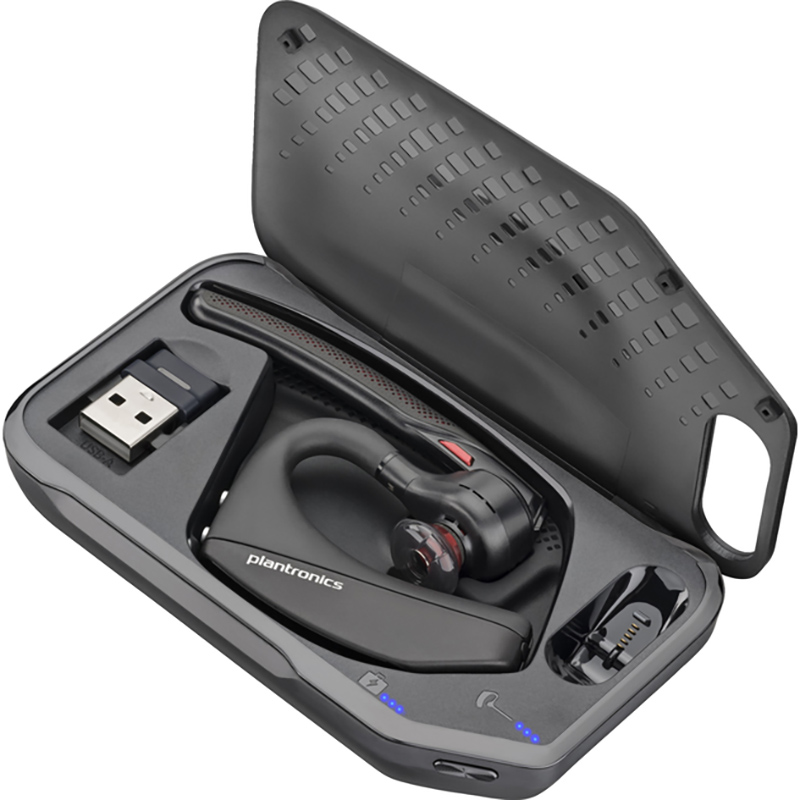 Bluetooth-гарнітура POLY Voyager 5200 UC + BT600 Black (7K2E1AA) Час роботи у режимі розмови 7