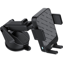 Автоутримувач XO Wireless 15W Black (WX043.black)