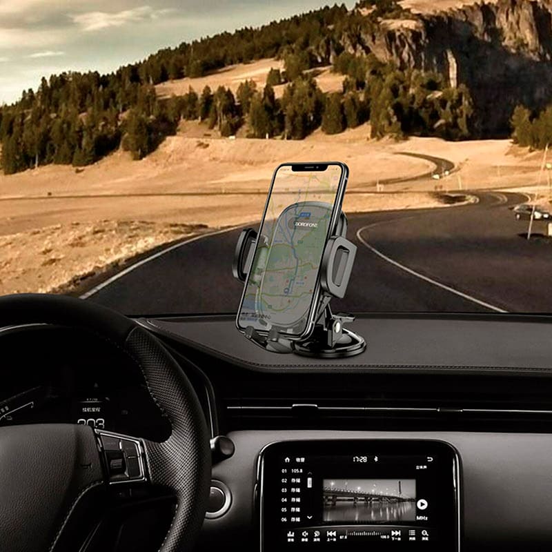 Зовнішній вигляд Автоутримувач BOROFONE BH37 Black (6931474738486)