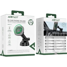 Автоутримувач ACEFAST D47 magnetic wireless charging Black (6974316284116)