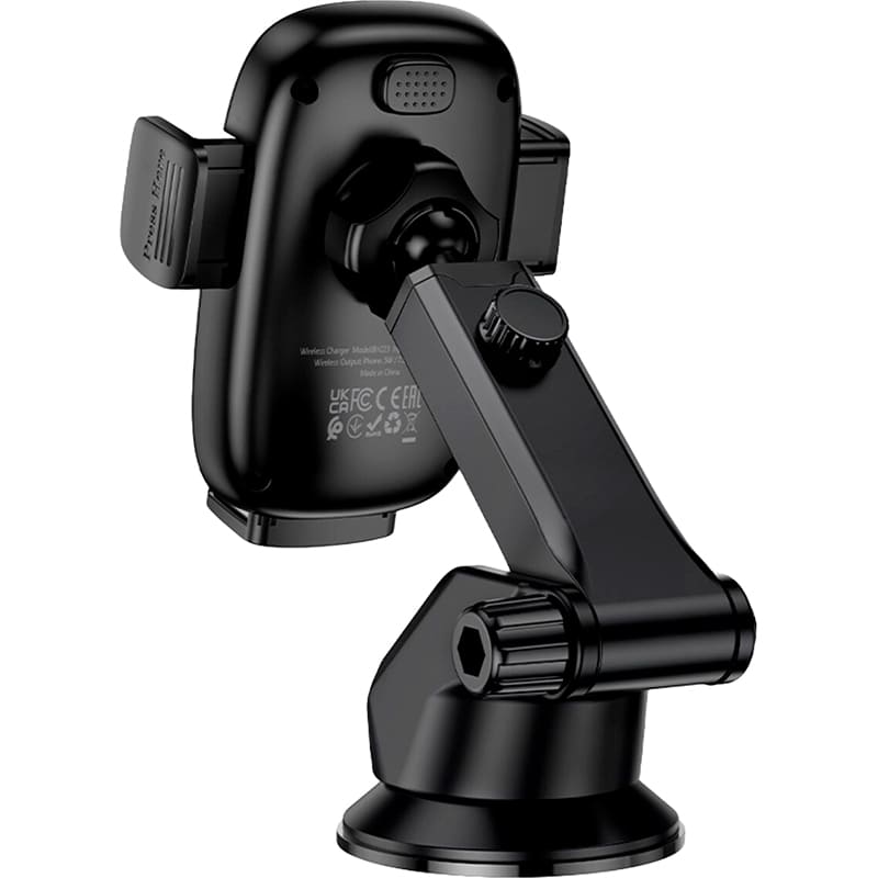 Автоутримувач BOROFONE BH223 Follower wireless fast charg Black (6941991121319) Мінімальна ширина зажиму, мм 58
