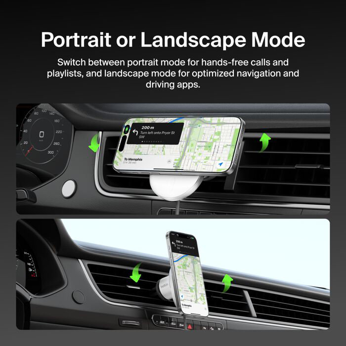 В Фокстрот Автодержатель BELKIN Magnetic Qi2 White (WIC008BTGR-V2)