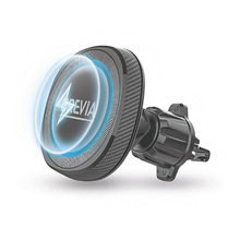 Автоутримувач Brevia AirVent Ultra MagCharge 15W Wireless Charging Black (48000BR)