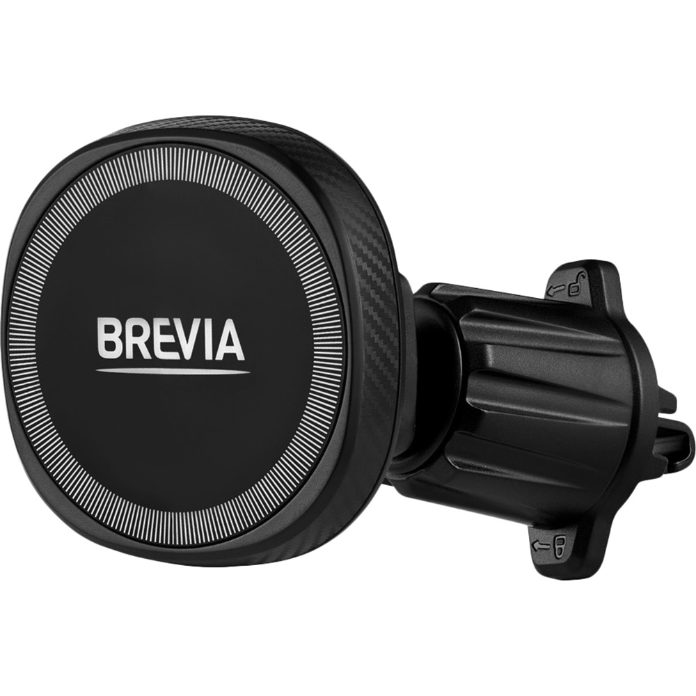Автоутримувач Brevia AirVent Ultra MagCharge 15W Wireless Charging Black (48000BR)