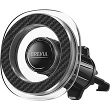 Автотримач BREVIA AirVent Ultra Crystal MagRING Magsafe Black/Clear (48020BR)