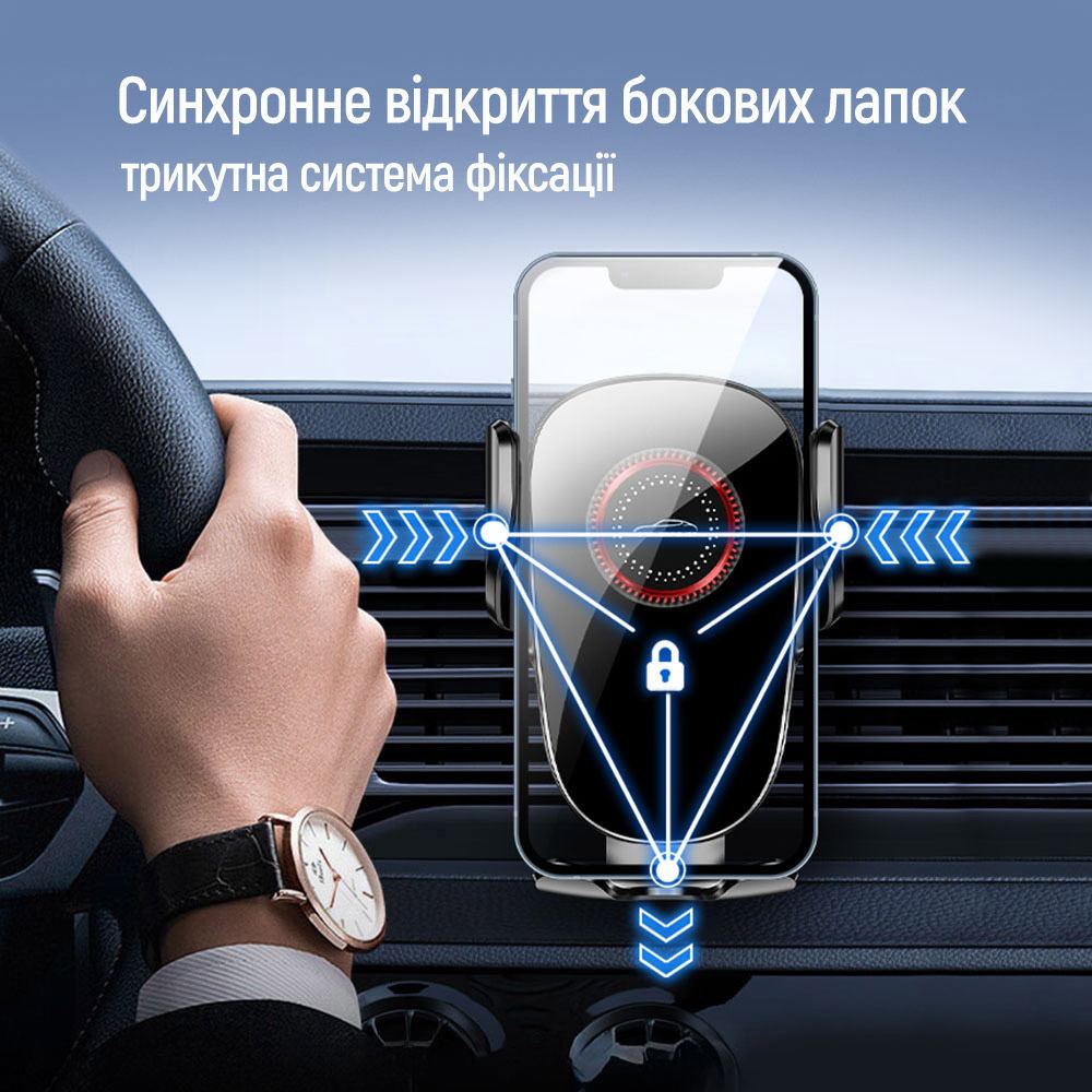 Покупка Автотримач COLORWAY ClampSnap Holder Black (CW-CHMH19-BK)