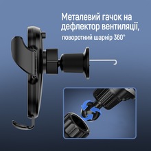 Автотримач COLORWAY ClampSnap Holder Black (CW-CHMH19-BK)