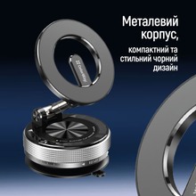 Автотримач COLORWAY з магнітним кільцем MagSafe 360 ° Black (CW-CHM21-BK)