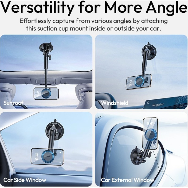 Фото 14 Утримувач для смартфона Ulanzi Vijim ZJ06 Suction Cup Mount (T117)