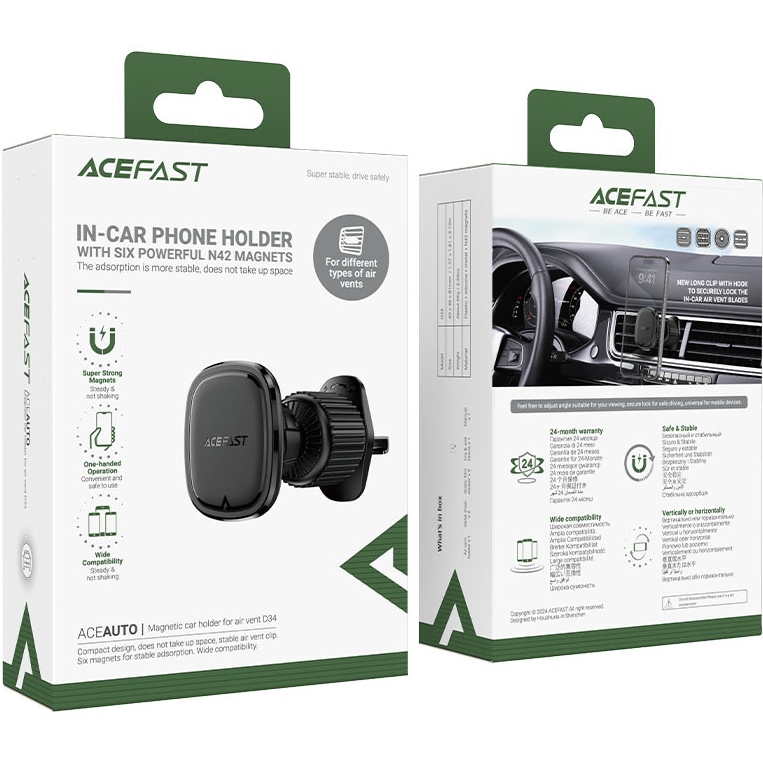 Замовити Автоутримувач ACEFAST D34 Black (6974316282310)
