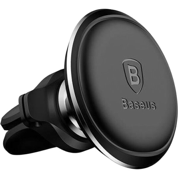 Автотримач BASEUS Magnetic Air Vent Car Mount With Cable Clip Black (16105) Тип тримач (магніт)