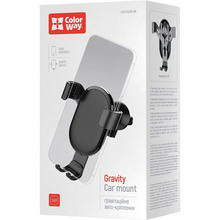 Автодержатель COLORWAY Metallic Gravity Black (CW-CHG01-BK)