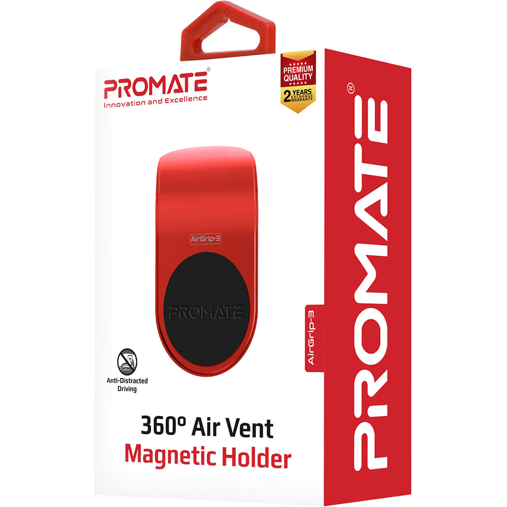 Фото 3 Держатель PROMATE Airgrip-3 Red (airgrip-3.red)