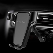 Автотримач СolorWay Soft Touch Gravity Holder Black (CW-CHG03-BK)