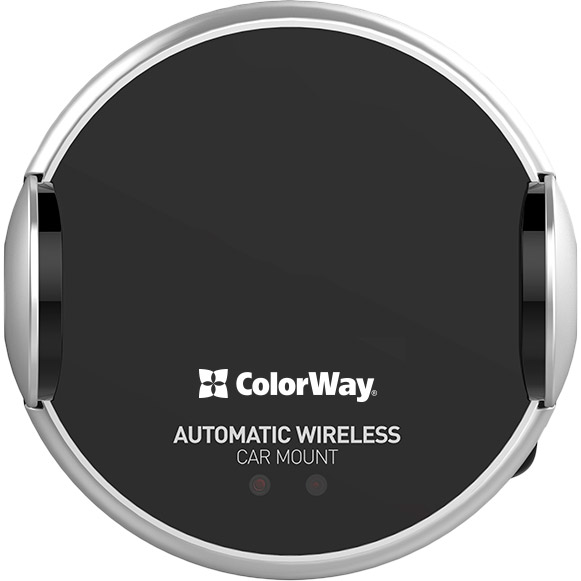 Зовнішній вигляд Автомобільний тримач COLORWAY AutoSense Car Wireless Charger 2 10W Black (CW-CHAW035Q-BK)