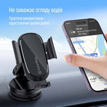 Автодержатель ColorWay 15W Dashboard Car Wireless Charger Black (CW-CHAW037Q-BK)