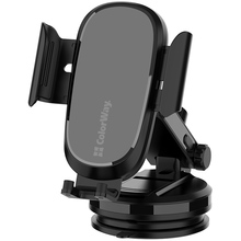 Автотримач ColorWay 15W Dashboard Car Wireless Charger Black (CW-CHAW037Q-BK)