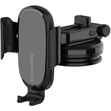 Автодержатель ColorWay 15W Dashboard Car Wireless Charger Black (CW-CHAW037Q-BK)