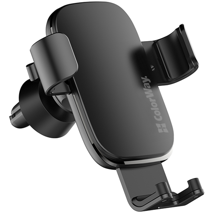 Автодержатель ColorWay Metallic Gravity Air Vent Holder 3 Black (CW-CHG14-BK) Крепление на дефлектор