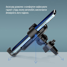 Автодержатель ColorWay Metallic Gravity Air Vent Holder 3 Black (CW-CHG14-BK)