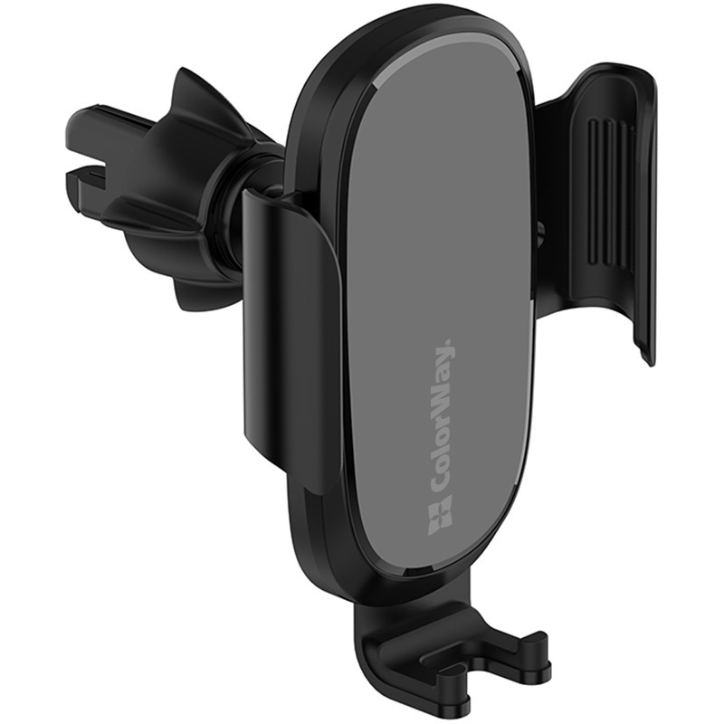 Зовнішній вигляд Автотримач ColorWay 15W Air Vent Car Wireless Charger Black (CW-CHAW038Q-BK)