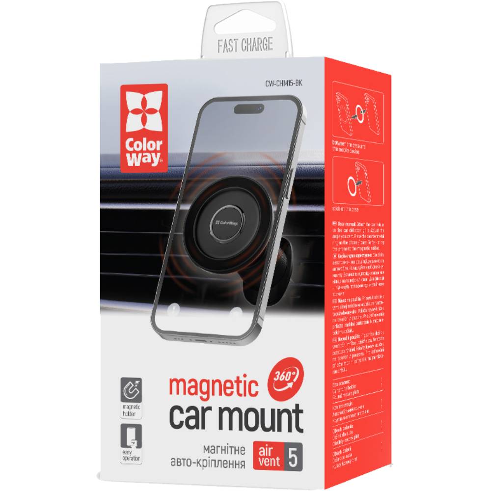 Покупка Автодержатель COLORWAY Air Vent-5 (CW-CHM15-BK)