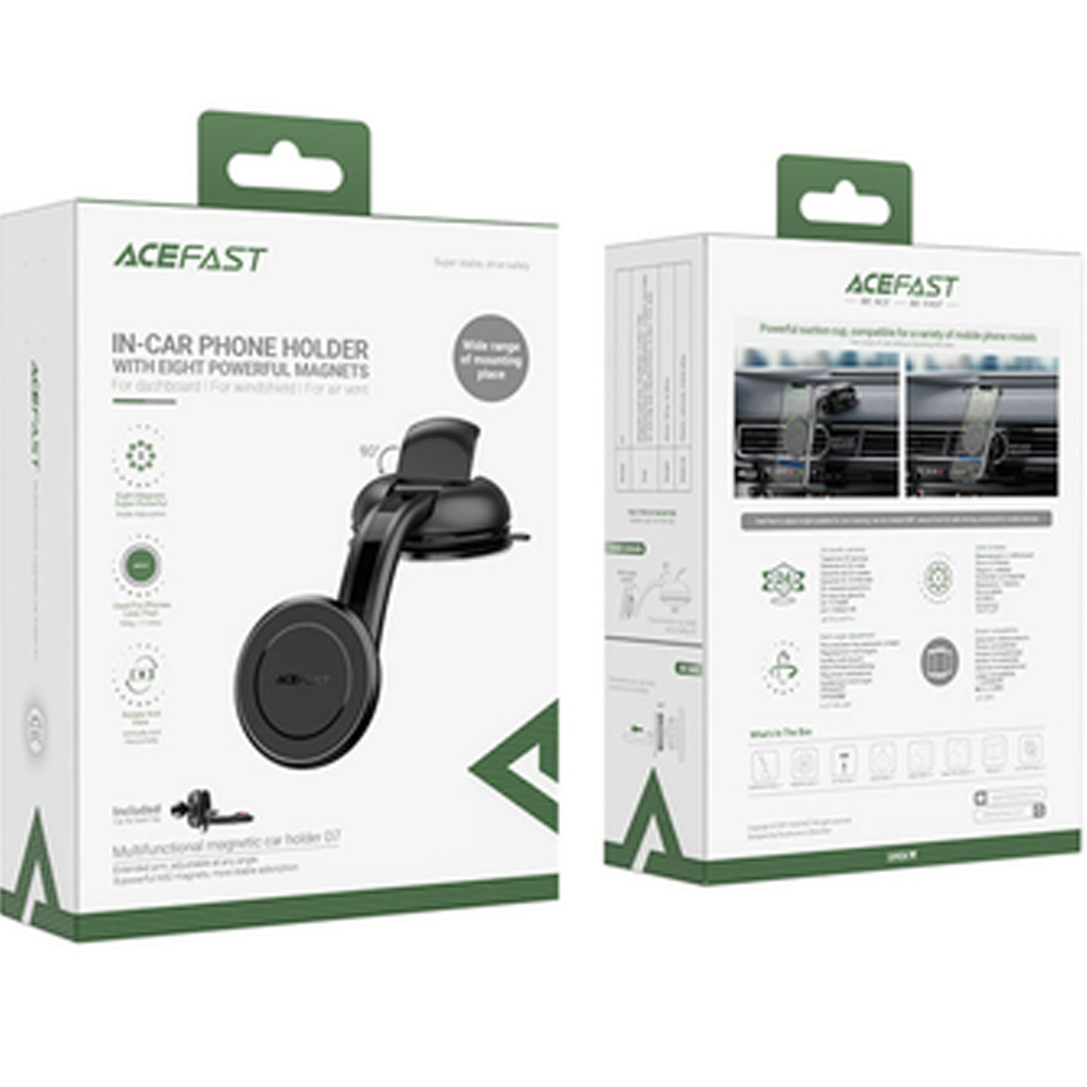 Зовнішній вигляд Автоутримувач ACEFAST D7 Black (AFD7)