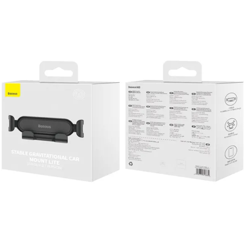 Замовити Тримач BASEUS Stable Gravitational Car Mount Lite Black (SUWX010001)