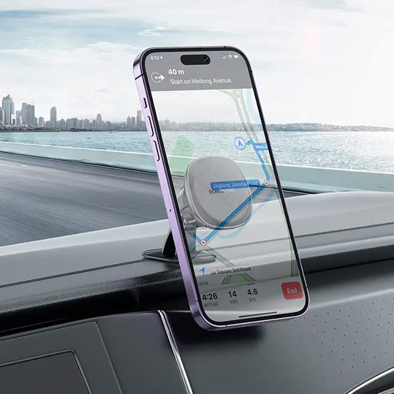 Фото Тримач BOROFONE BH103 Cloud magnetic car holder Black (6941991108037)