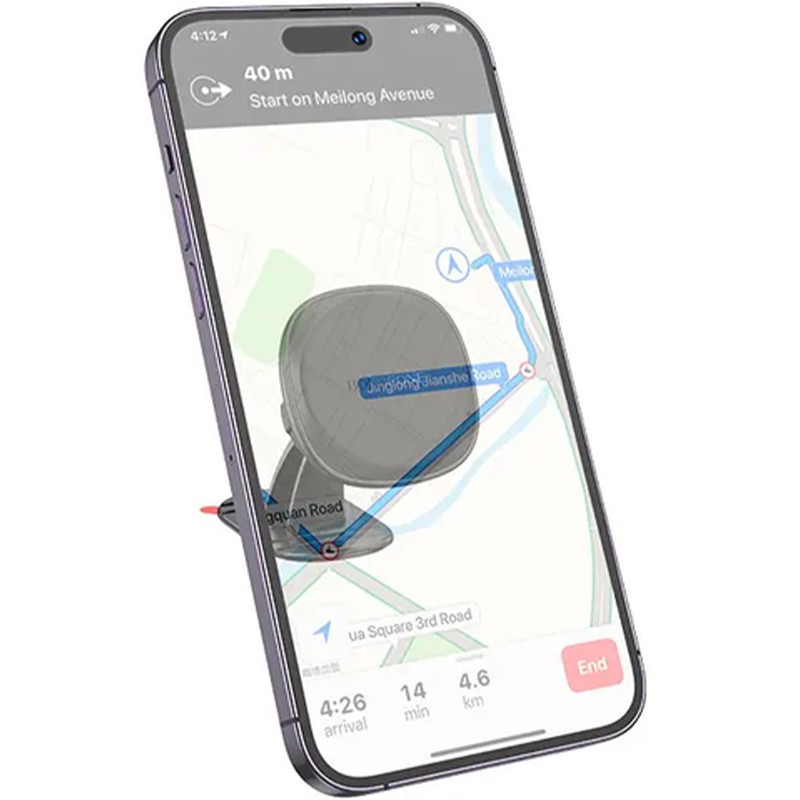 Зовнішній вигляд Тримач BOROFONE BH103 Cloud magnetic car holder Black (6941991108037)
